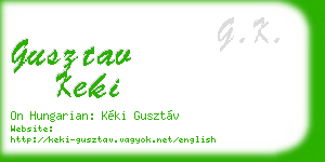 gusztav keki business card