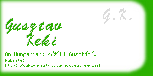 gusztav keki business card